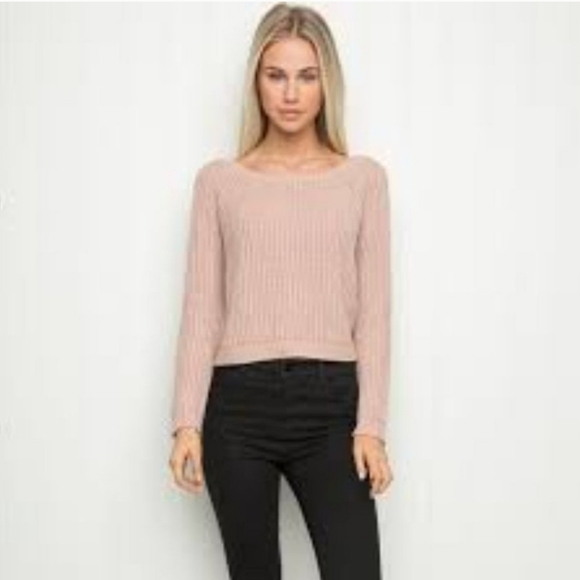 Brandy Melville Pink Knit Sweater - Picture 1 of 9